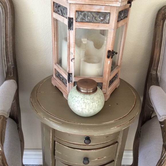 CAPRI BLUE Mercury Glass HIBISCUS TEAKWOOD Candle - Picture 4 of 13